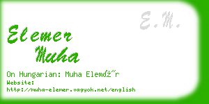 elemer muha business card